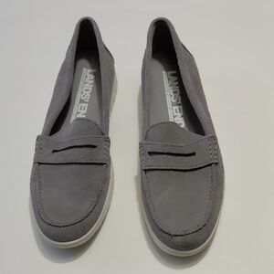 LANDS'  END  Women's Comfort Step  Gray Slip On Loafer  - 9B